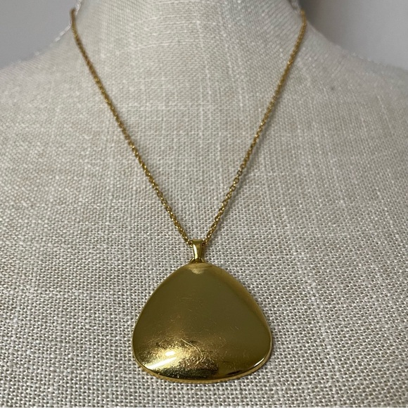 Damascene Spanish Black & Gold-Tone Engraved Inlay Flower Bird Vintage Necklace - Picture 11 of 16